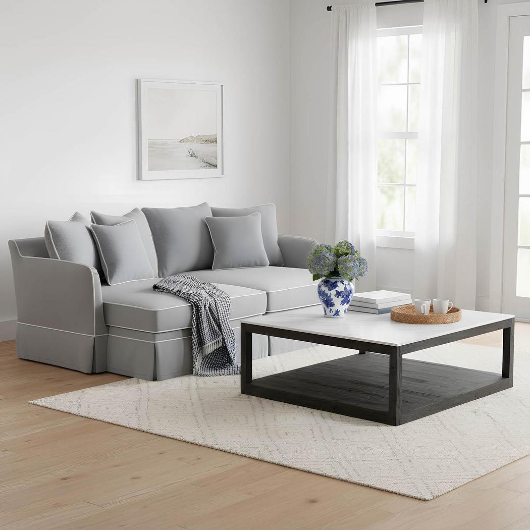 Denver Marble Coffee Table Black & White