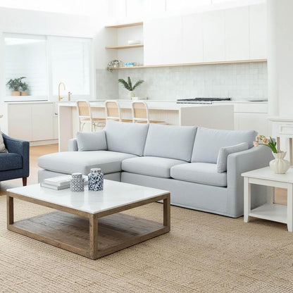 Denver Marble Coffee Table Natural & White