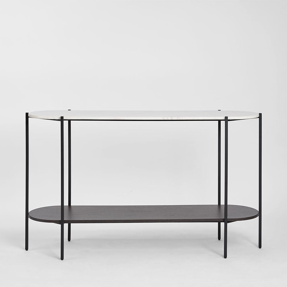 The James Marble Console Large Black/White