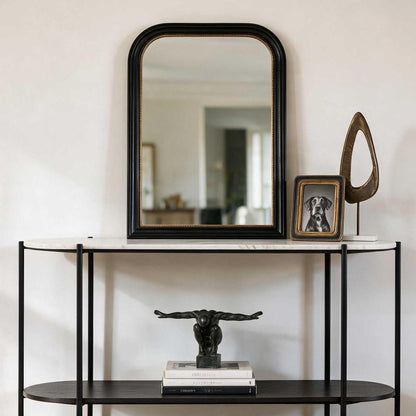 The James Marble Console Large Black/White