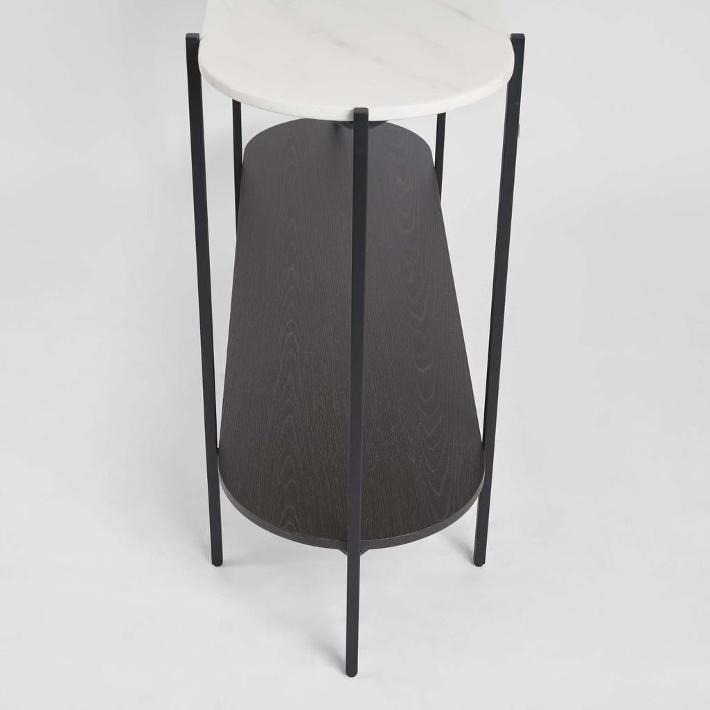 The James Marble Console Large Black/White