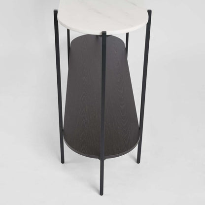 The James Marble Console Large Black/White