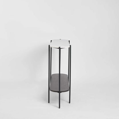 The James Marble Console Black/White Marble