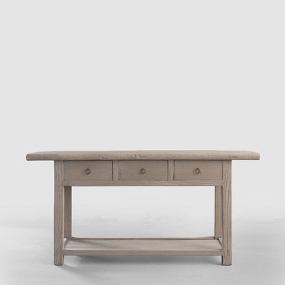Tianjin Old Elm Wood Console with 3 Drawers