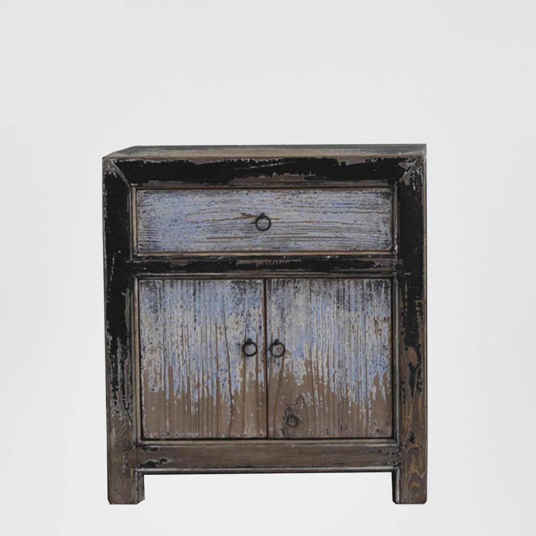 Beijing Pine New Made From Old Wood Bedside No. 2