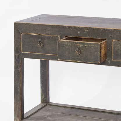 Shanxi Elm Console With 3 Drawers 150 Years Old