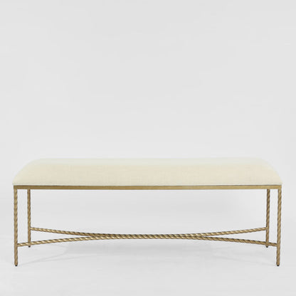 Palais Bench Gold & Linen