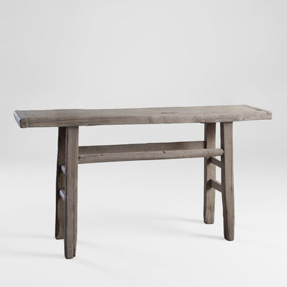 120 Years Old Elm Wood Console No. 3