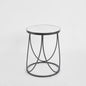 Palais Round Side Table Black & Ceramic