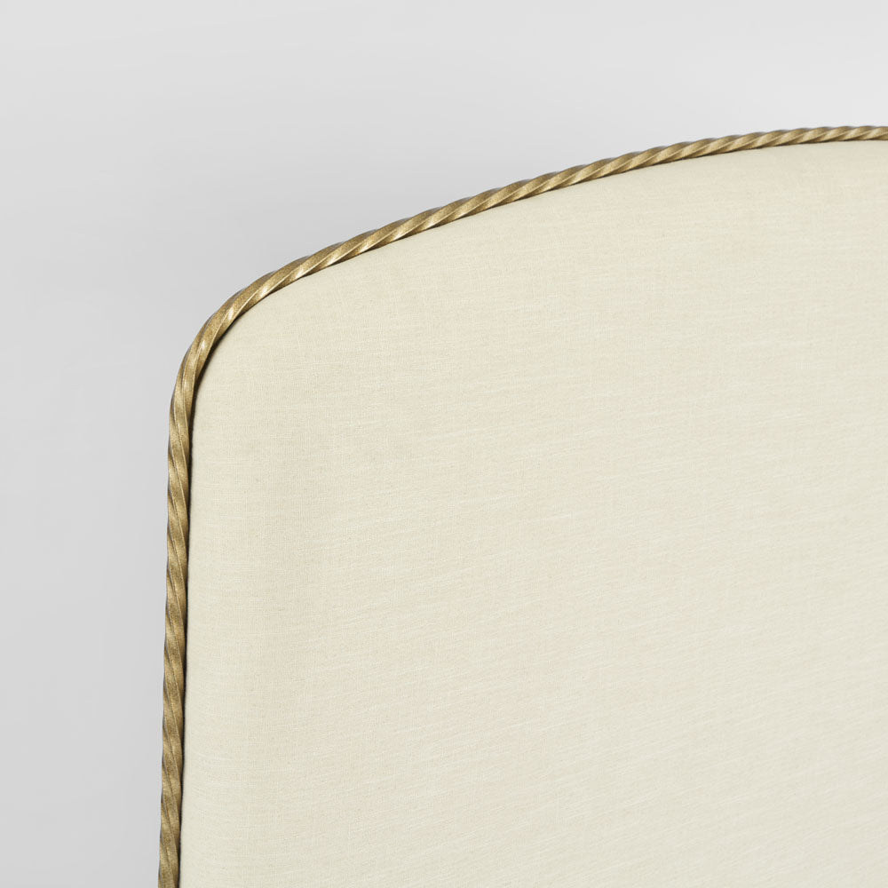 Palais Bedhead King Gold & Linen