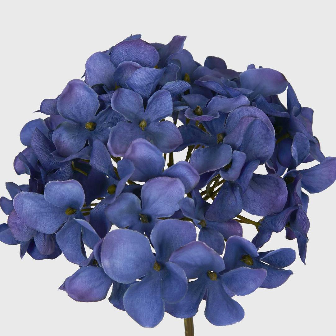 Mini Hydrangea Spray With 3 Heads Dk Blue