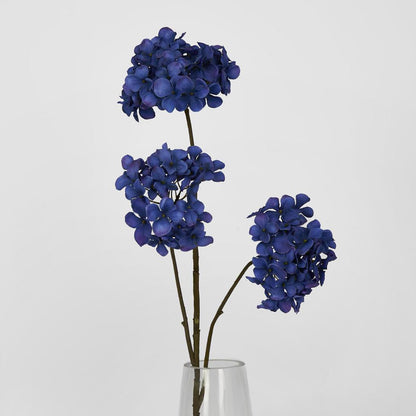Mini Hydrangea Spray With 3 Heads Dk Blue