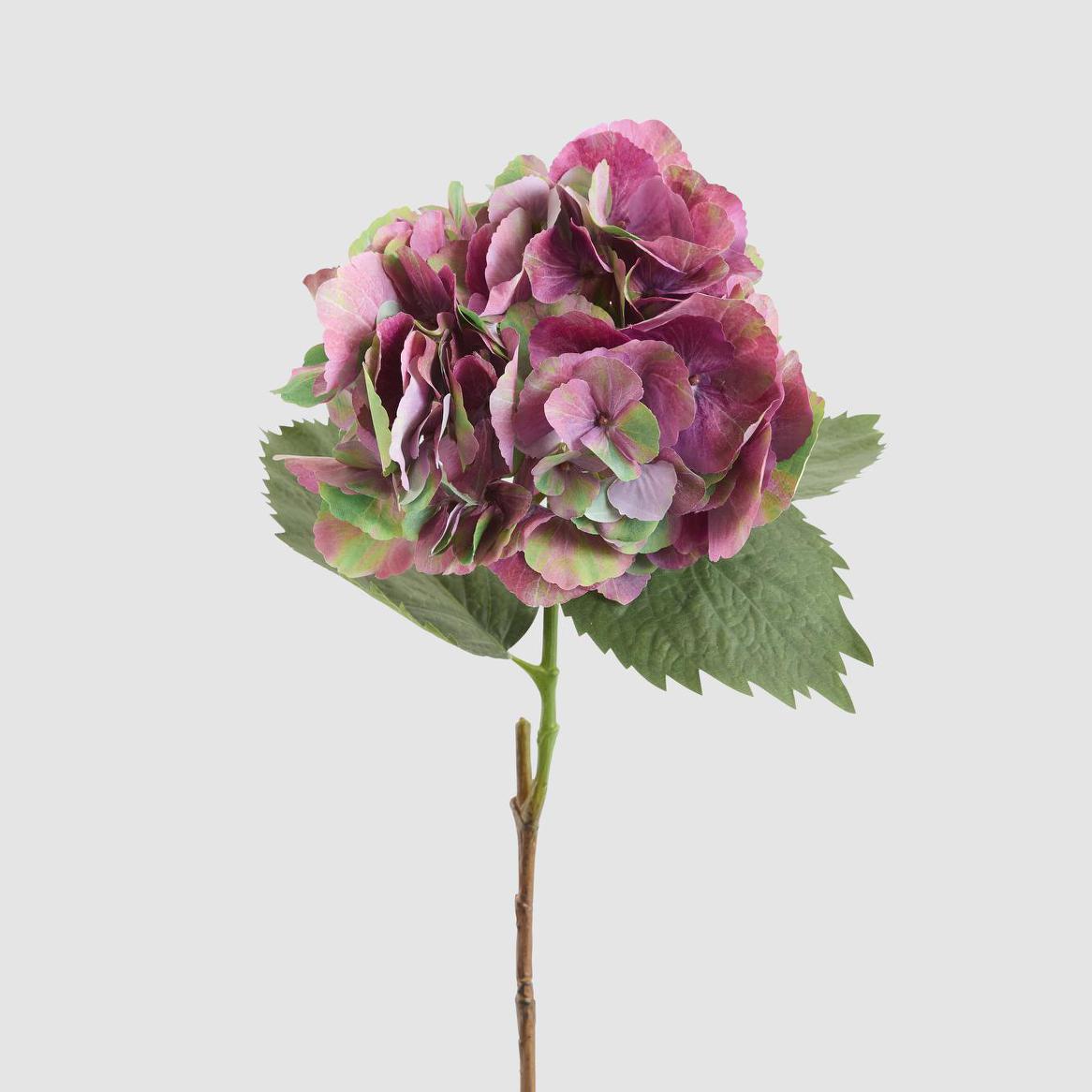 Hydrangea Large Stem With Leaves 75cm Dark Pink