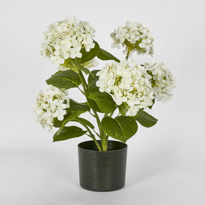 Hydrangea Potted Real Touch White 53cm