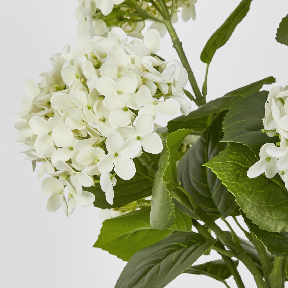 Hydrangea Potted Real Touch White 53cm