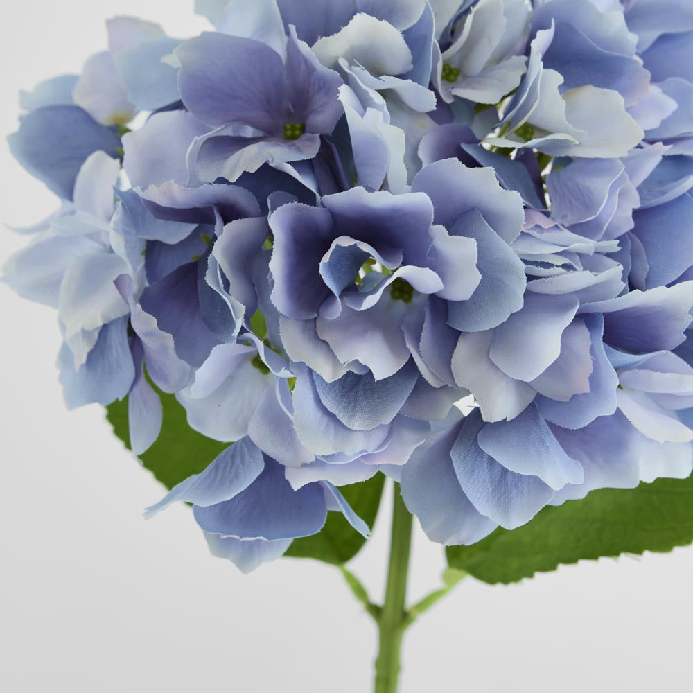Hydrangea Stem Soft Touch 50cm Blue