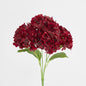 Hydrangea Real Touch 5 Head Bunch Burgundy
