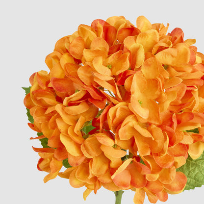 Hydrangea Flower Stem 48cm Orange 6 pcs