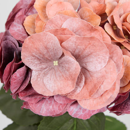 Hydrangea Real Touch Stem 64cm Dark Rust