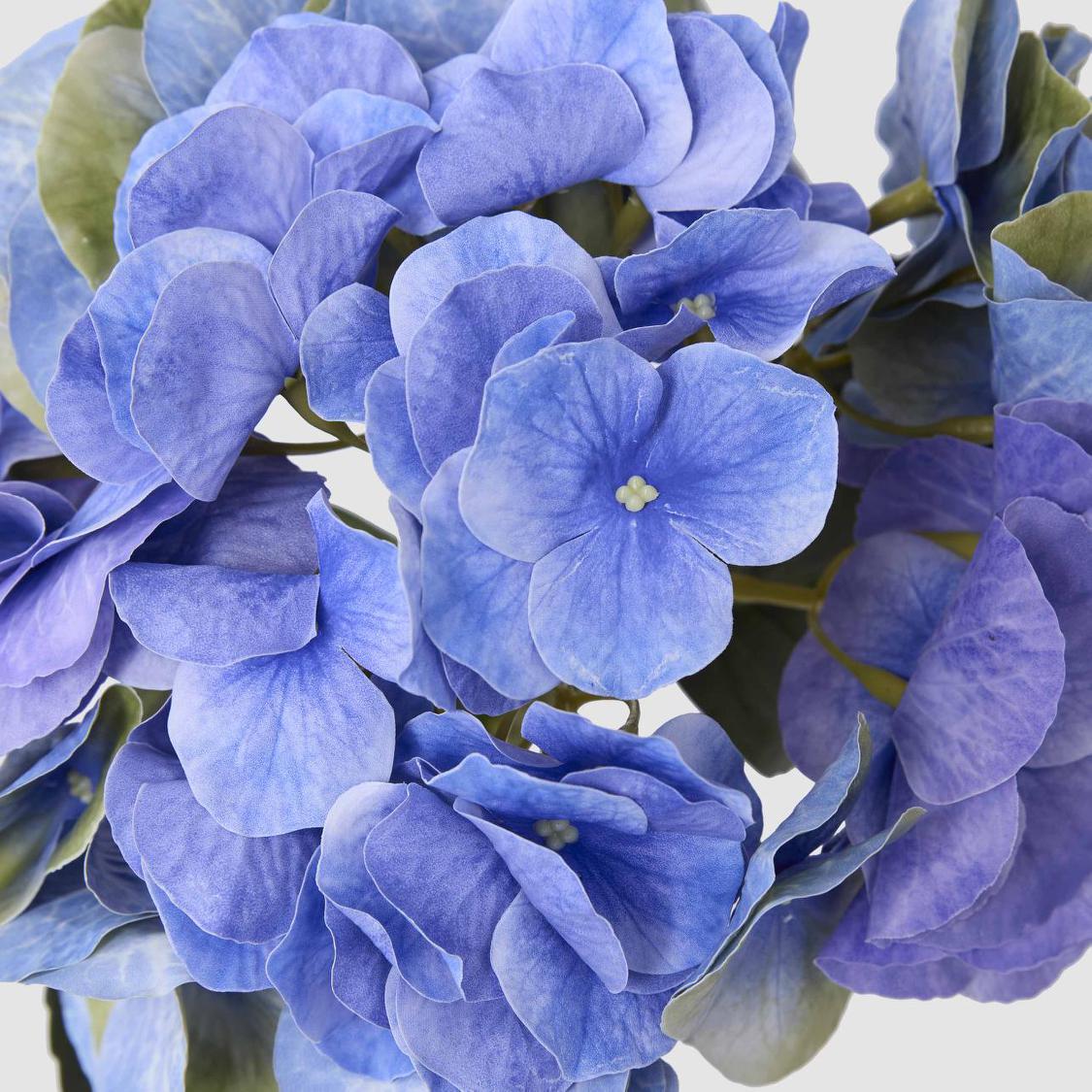 Hydrangea Real Touch Stem 64cm Blue