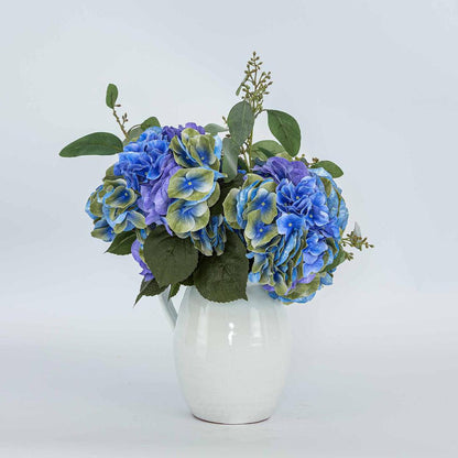 Hydrangea Real Touch Stem 64cm Blue