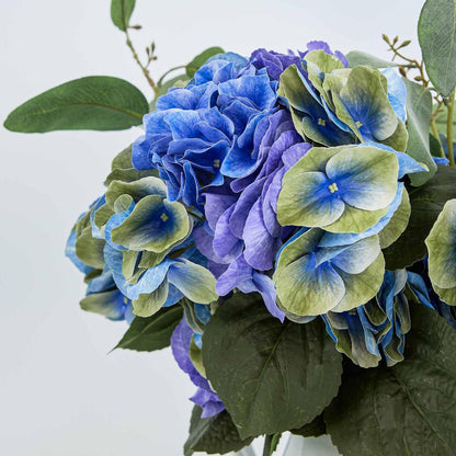 Hydrangea Real Touch Stem 64cm Blue
