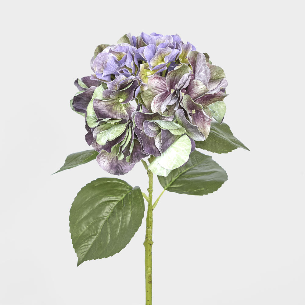 Hydrangea Real Touch Stem 64cm Purple