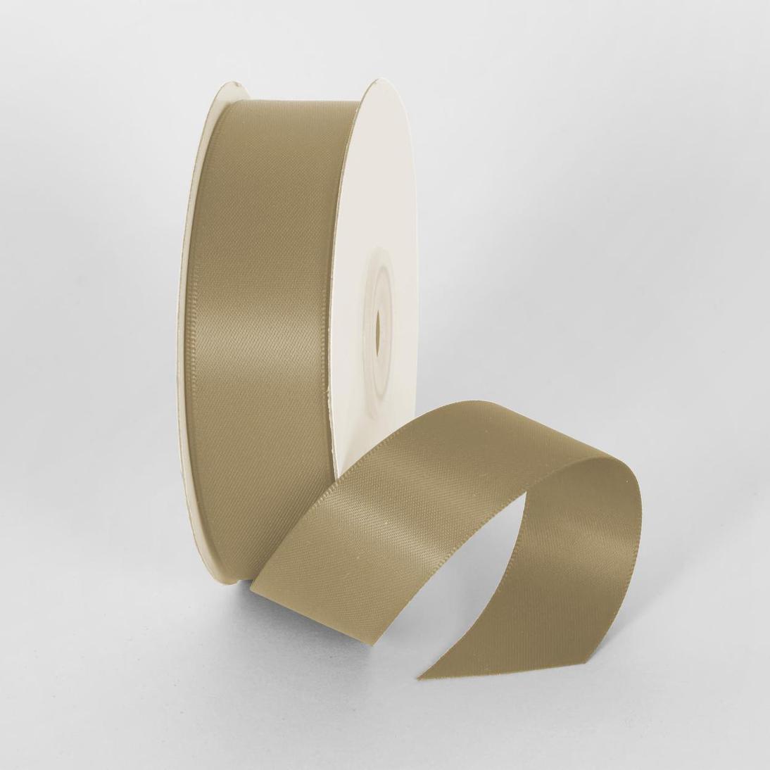 Tan 22.86m - 25mm Double Sided Satin Ribbon P892 3 pcs