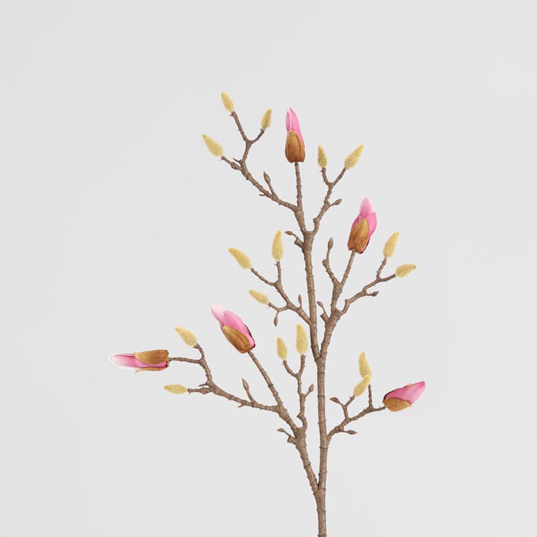 Magnolia Bud Spray 98cm Pink
