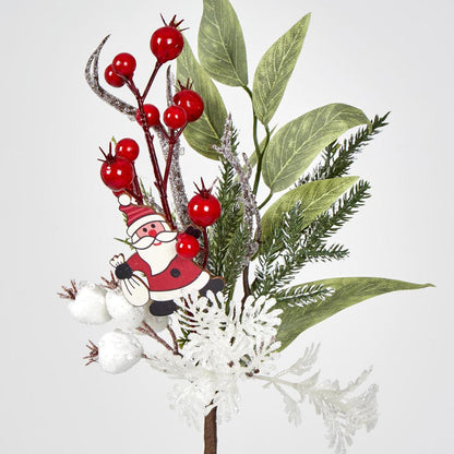 Red Berry Christmas Pick 35cm 12 pcs