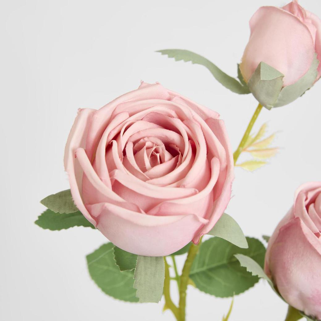 Real Touch Rose Spray Pink 6 pcs