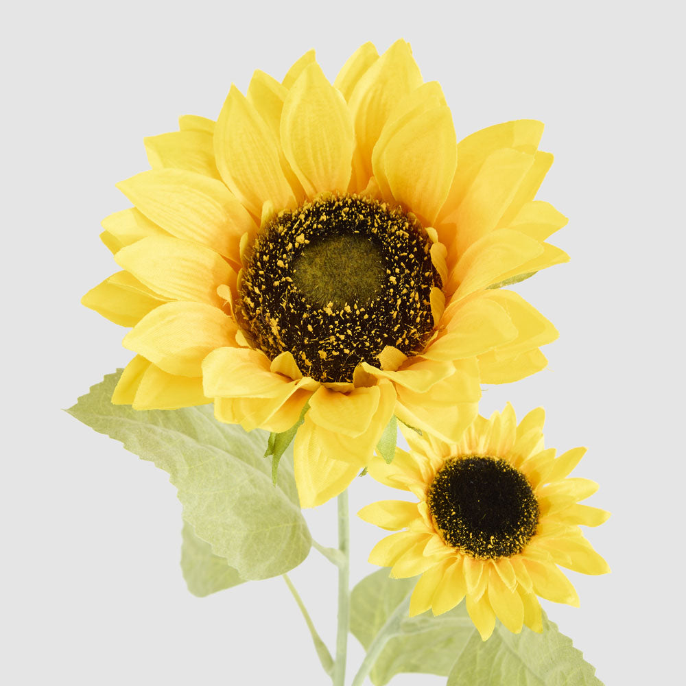 Sunflower Stem With 2 Heads 12 pcs