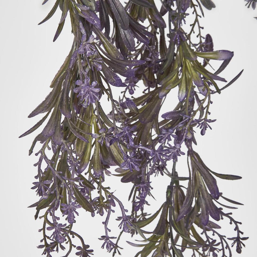Hanging Leaf Spray with Purple Flowers 12 pcs