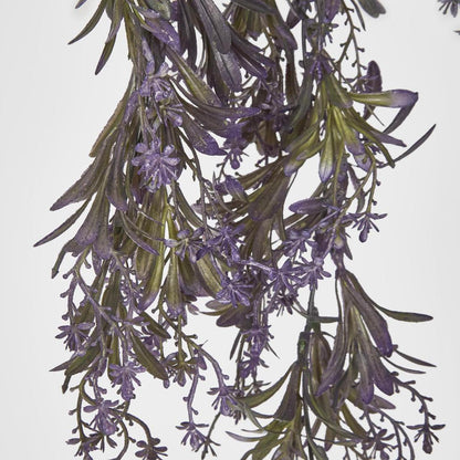 Hanging Leaf Spray with Purple Flowers 12 pcs