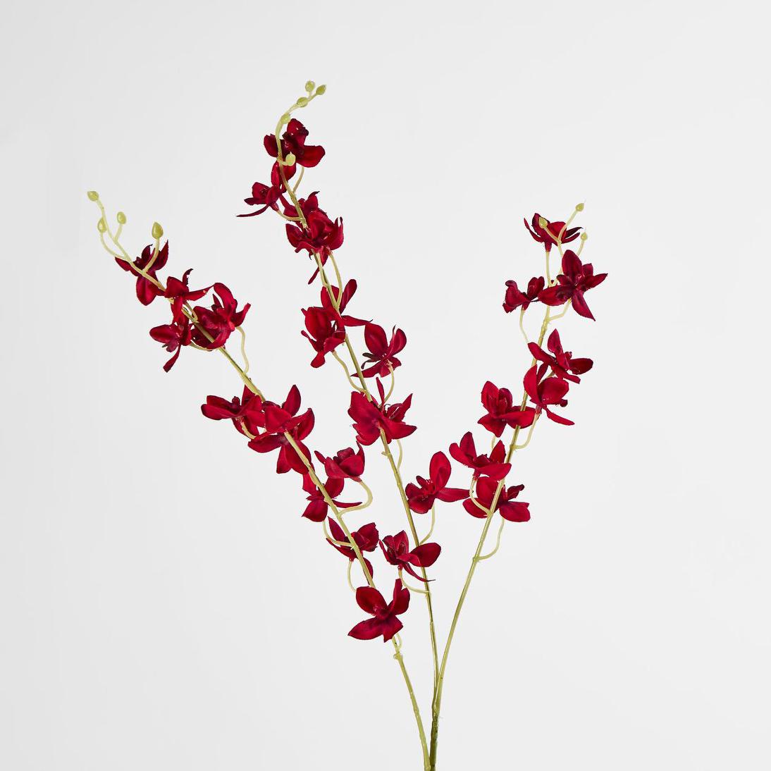 Dendrobium Orchid Spray Red 6 pcs
