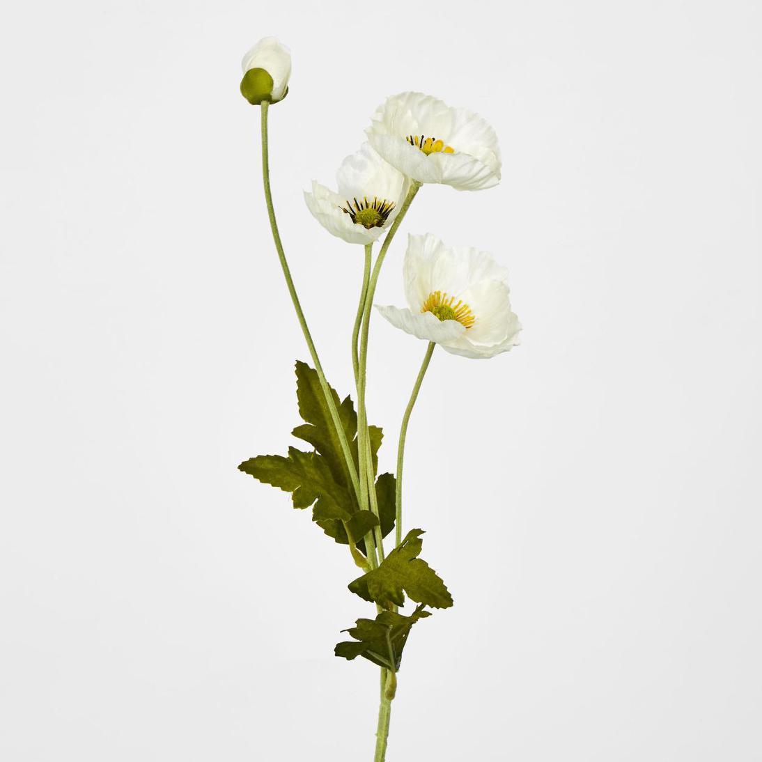Mini Poppy Spray White 18 pcs