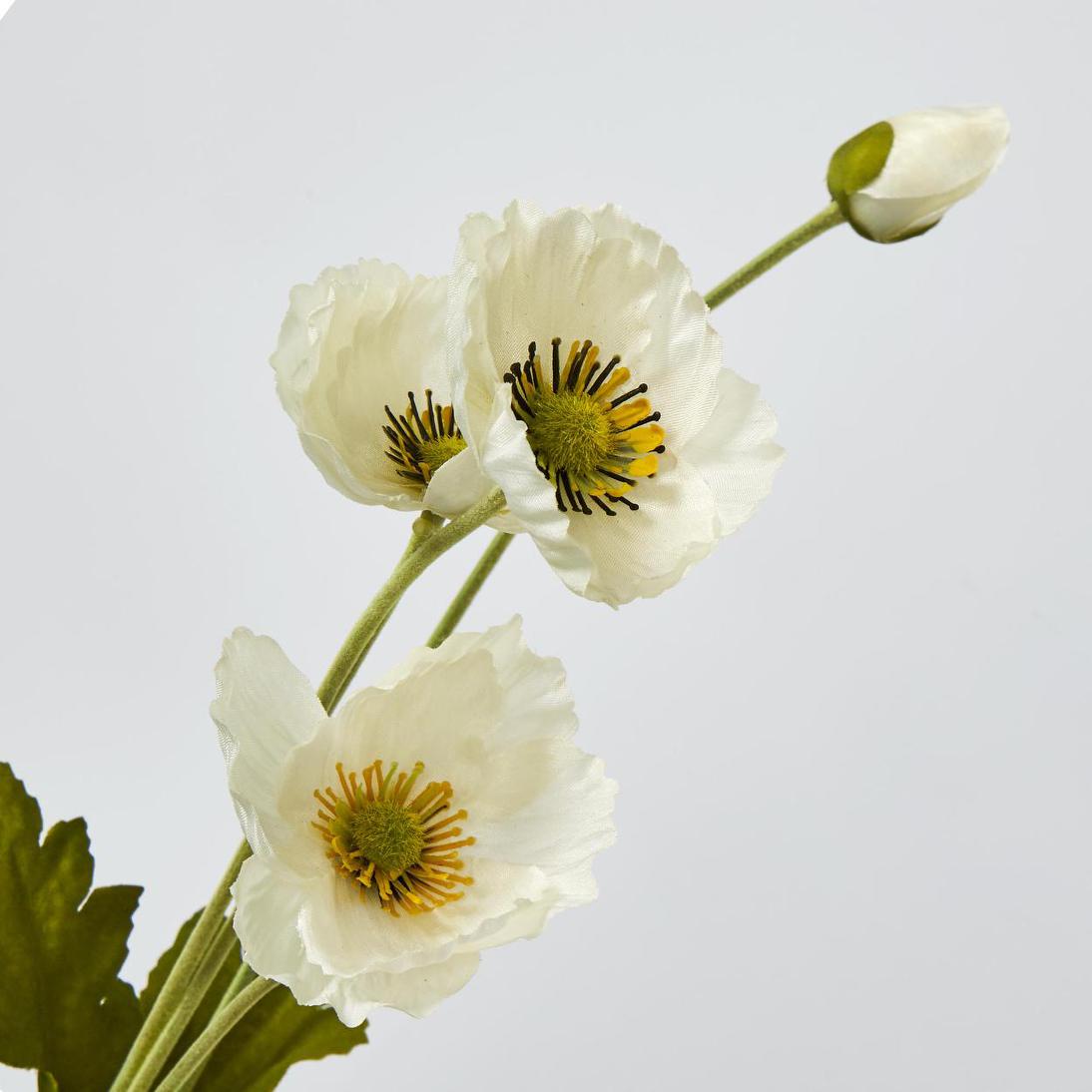 Mini Poppy Spray White 18 pcs