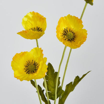 Mini Poppy Spray Yellow 18 pcs