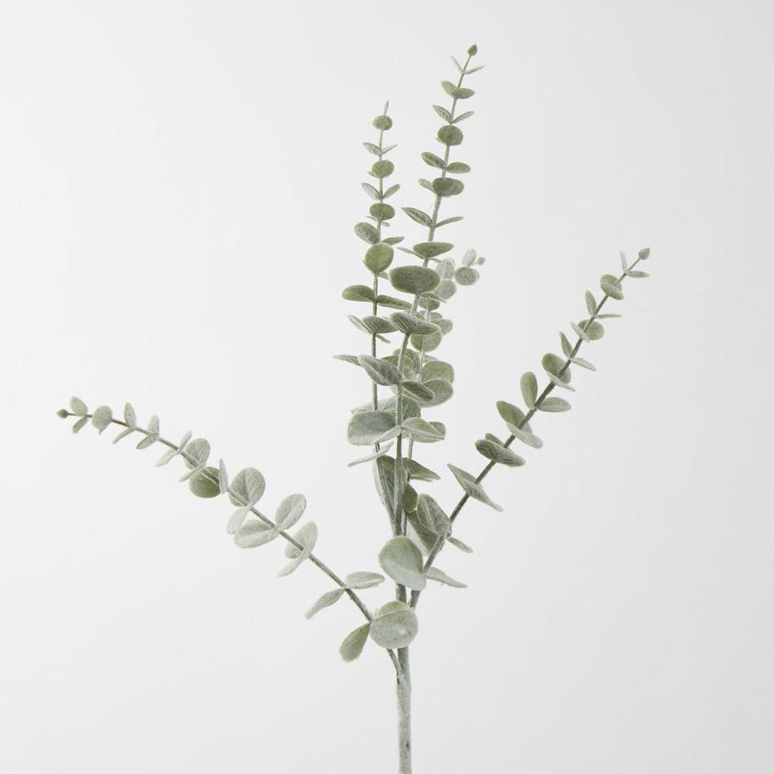 Eucalyptus Flocked Spray 74cm Grey 12 pcs