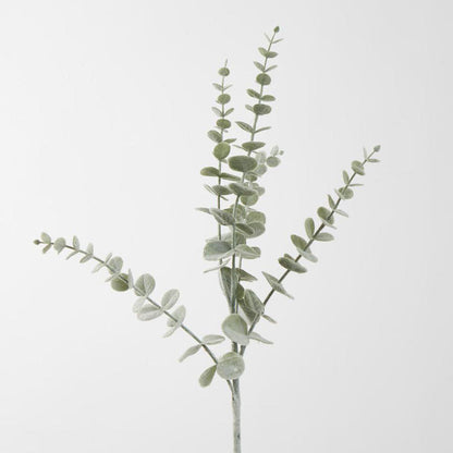 Eucalyptus Flocked Spray 74cm Grey 12 pcs