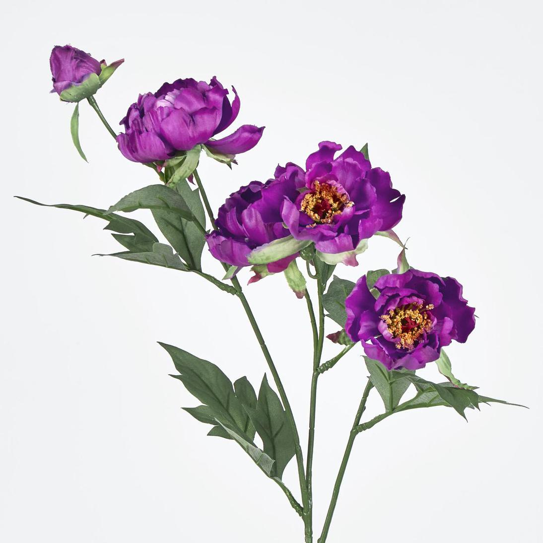 Peony Spray 64cm Purple 12 pcs