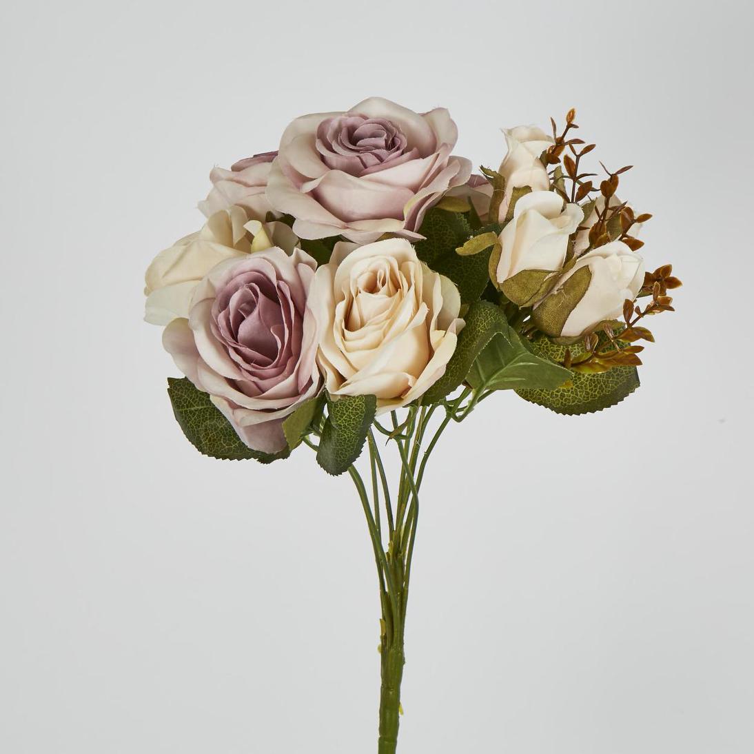 Rose Bush 39cm Lavender 12 pcs