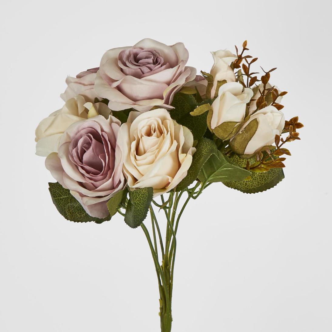 Rose Bush 39cm Lavender 12 pcs