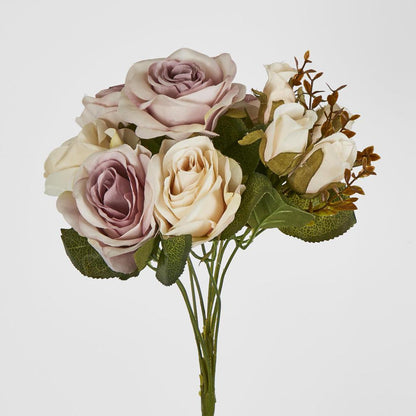 Rose Bush 39cm Lavender 12 pcs