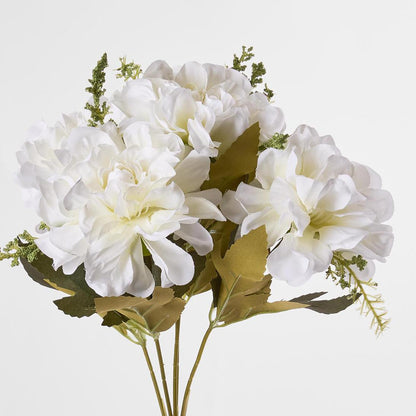 Marigold Bush x 5 Heads White 12 pcs