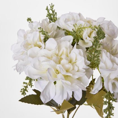 Marigold Bush x 5 Heads White 12 pcs