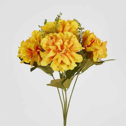 Marigold Bush x 5 Heads Yellow 12 pcs