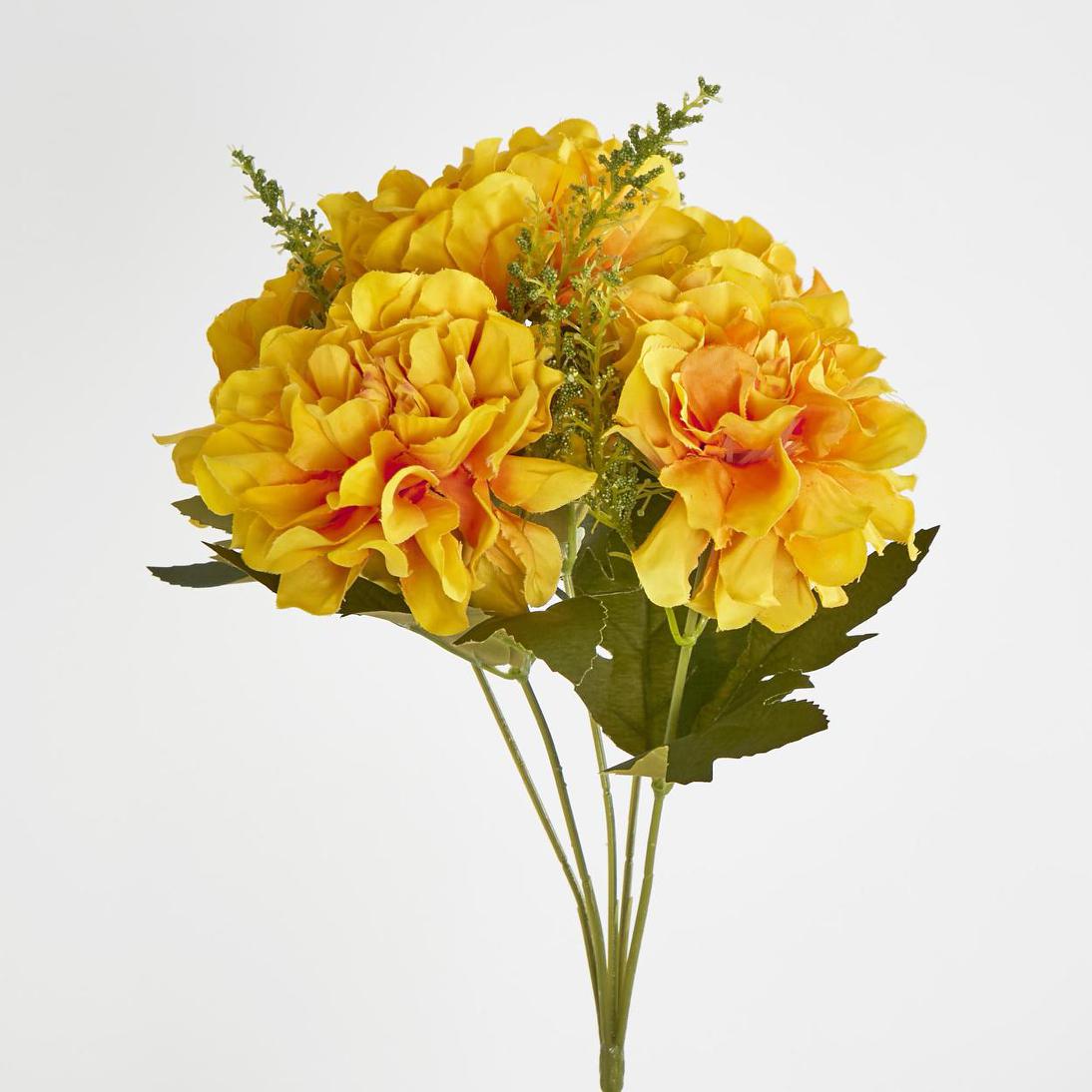 Marigold Bush x 5 Heads Yellow 12 pcs