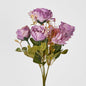 Rose Hydrangea Bouquet Purple 12 pcs