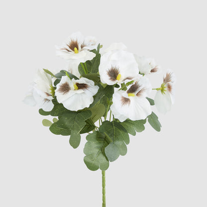 White Pansy Bush 32cm 12 pcs
